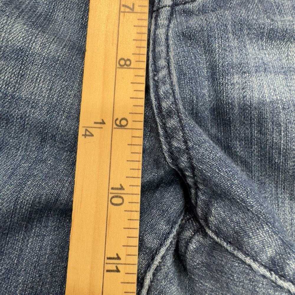 Ooh La La Womens 16 Blue Denim Jeans Bootcut Boogie Embroidered Mid Rise Stretch - Picture 5 of 10